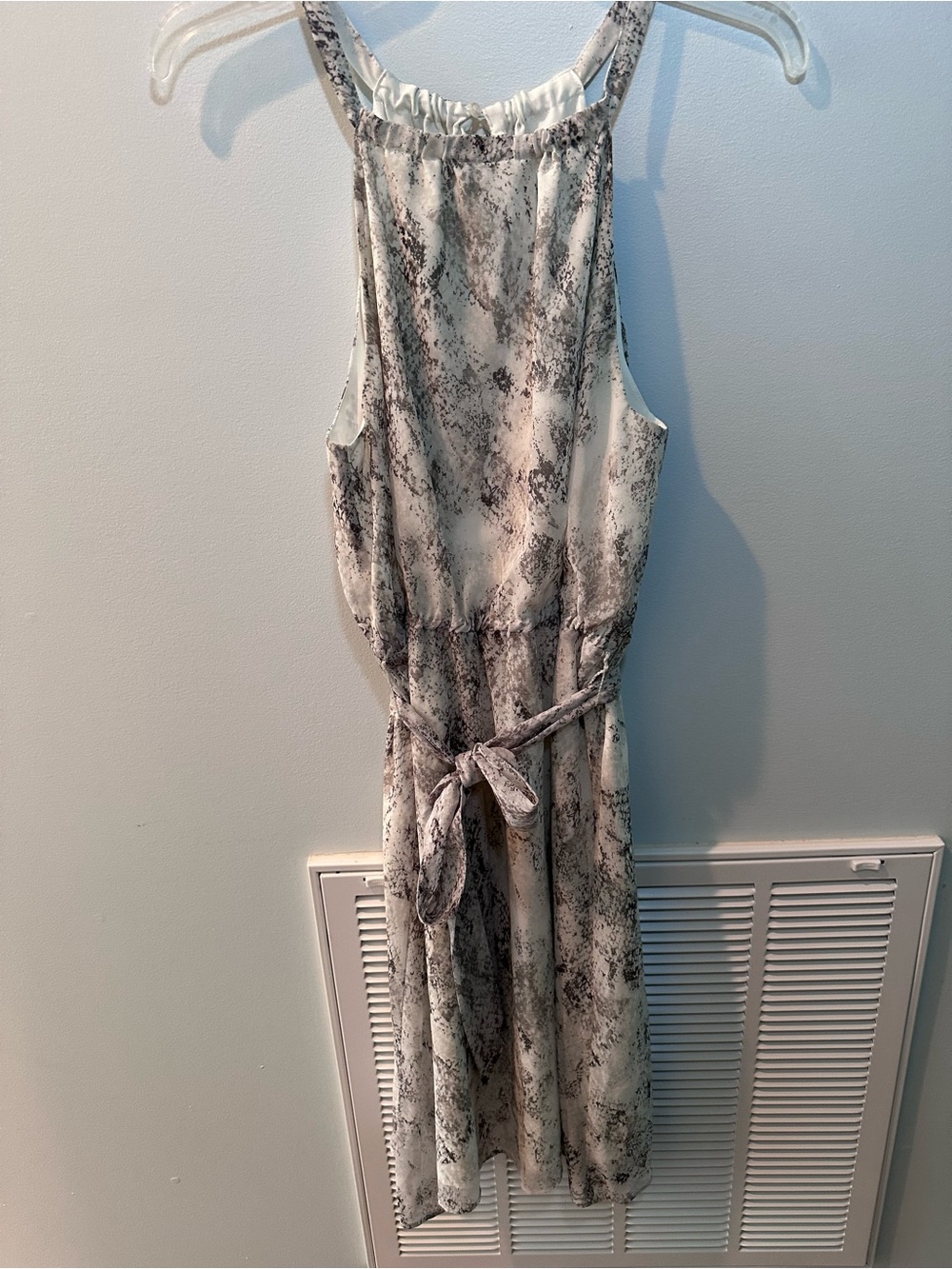 Banana Republic | Snakeskin Print Sleeveless Tie-Waist Dress